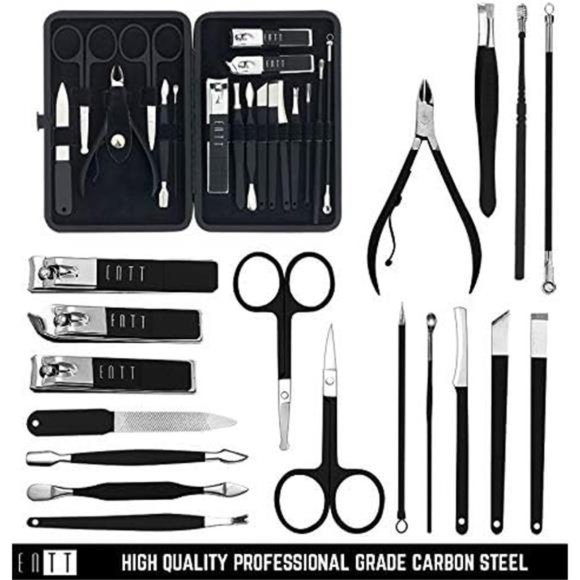 Manicure Pedicure Set 18 in 1 Grooming Kit for Men Premium - Picture 6 of 6